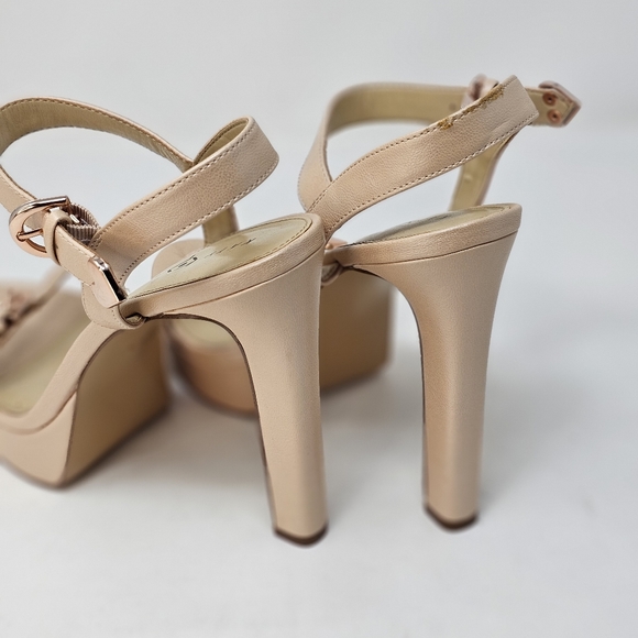 🆕️🆑️ Katy Perry The Noelle Heels | Ankle Strap Heart Buckle Details Tan 10 - Picture 6 of 13